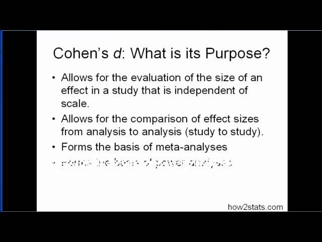Cohen's d (part 1)
