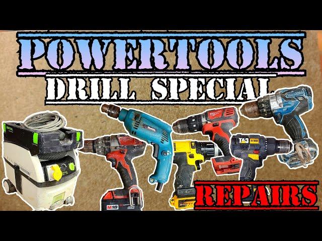 Power Tool Repairathon. Drill repair special with a festool vacuum thrown in.