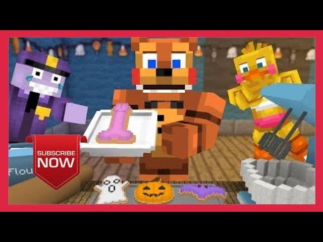 FNAF Monster School: Making Halloween Cookies! - Minecraft Animation