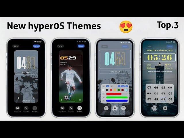 3 Premium HyperOS Themes for Xiaomi,Redmi,Poco  | HyperOS Amazing  Themes