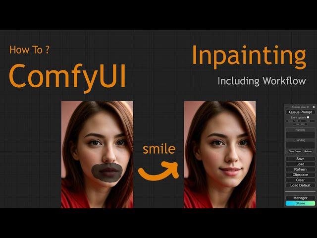 ComfyUI simple Inpainting image to image  #comfyui #stablediffusion #inpainting