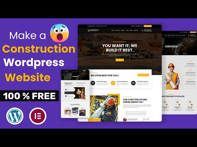 How to Create a Construction Website in Wordpress For Free 2023