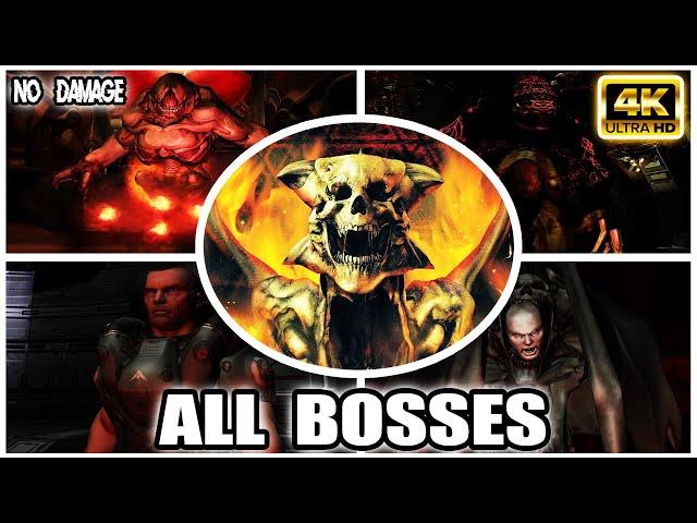 Doom 3: Resurrection of Evil (2005)  - All Bosses (Nightmare, No Damage) (Hardest Difficulty) (UHD)
