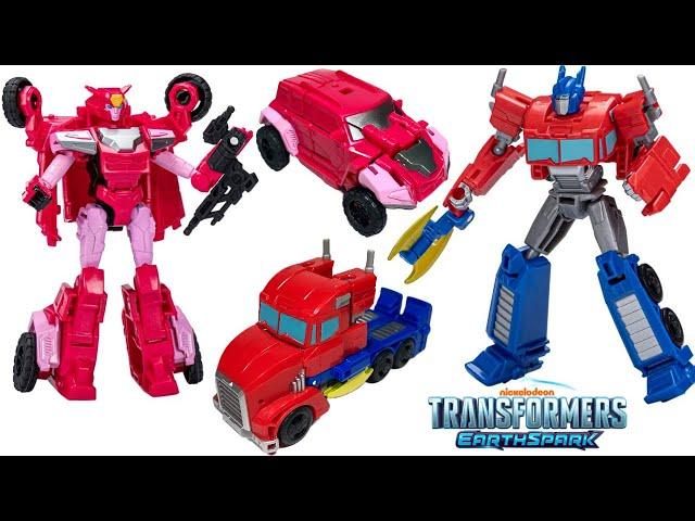 Transformers Earthspark Optimus Prime and Elita-1 Warrior Class!