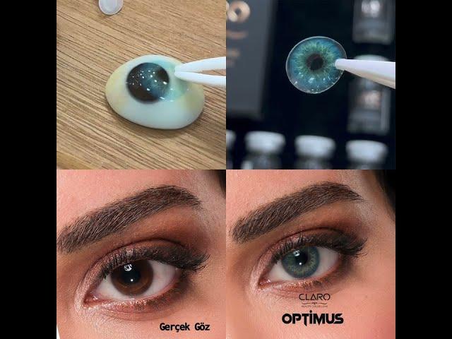 Renkli Lens - CLARO OPTİMUS - BONDİ MAVİSİ / Clarolens  #clarolens #lashes #mavilens #beauty