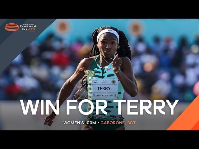 Terry victorious over 100m in Botswana | Continental Tour Gold 2023