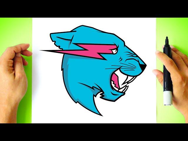 How to DRAW MR BEAST Logo