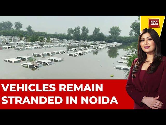 Watch | Cars Under Water In Noida As Hindon Swells