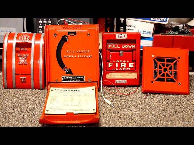 Testing Vintage Coded Fire Alarm Pull Stations w/ Notifier 34-24 Horn!