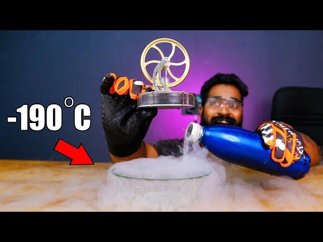 Sterling Engine Vs Liquid Nitrogen | തണുപ്പിൽ സ്റ്റെർലിങ് എൻജിൻ മുക്കി വെച്ചപ്പോൾ | M4 Tech |