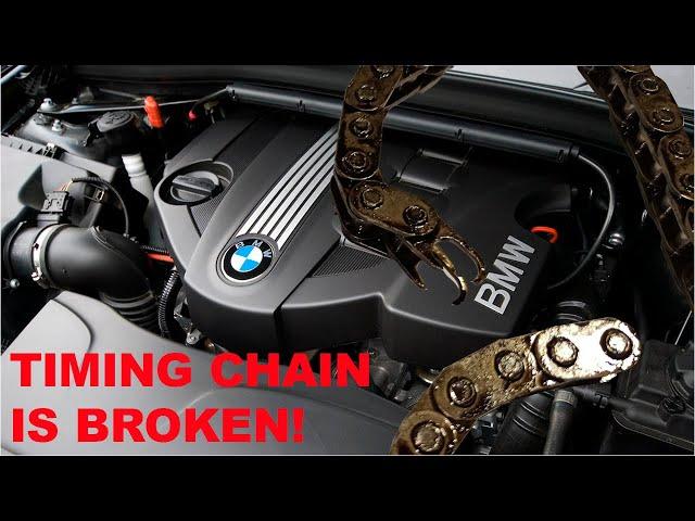 Broken Timing Chain N47 BMW E91. Engine Repair.