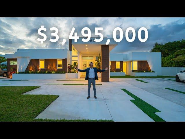 MODERN NEW CONSTRUCTION Luxury Mansion in Miami for $3,495,000 - ENTERTAINERS DREAM!