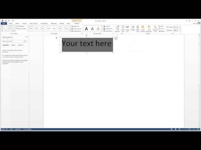 How to create half circle (U) shape text | Word 2013