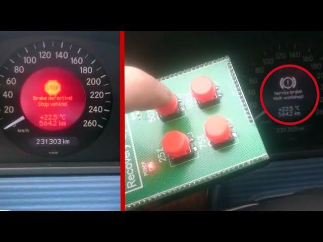 Mercedes W211 Resetting the Error C249F Service Brake Visit Workshop / Programming error C249F