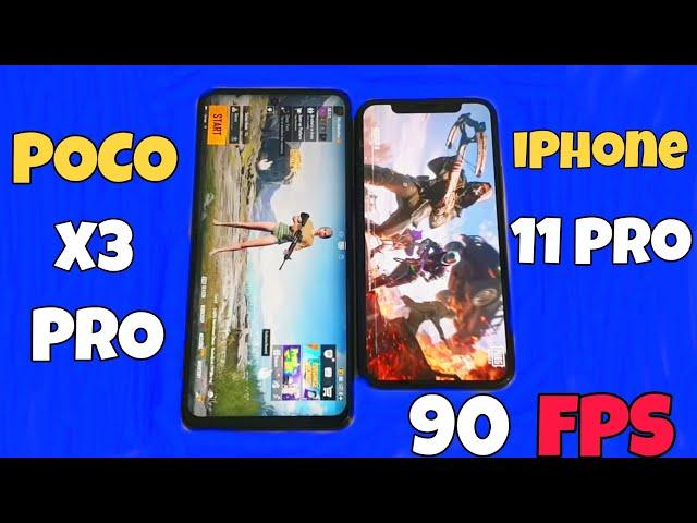 POCO X3 Pro VS iPhone 11 Pro, PUBG Test, 90fps or not? #INDIAKABATTLEGROUND #PUBG #Shorts