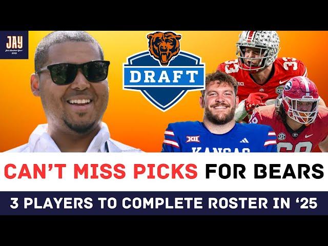 Top 3 Players the Chicago Bears Can't Miss in the 2025 Draft! Chicago Bears News & Updates