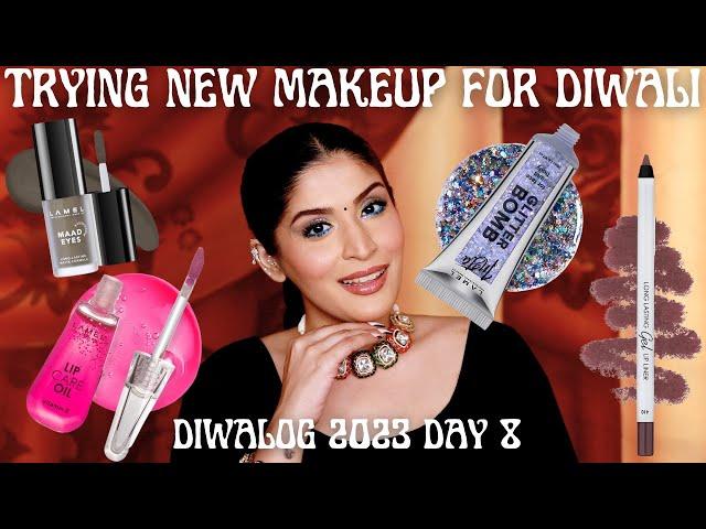 Tried The BEST Affordable Makeup For Diwali | LAMEL Try on Review | #Diwalog2023 Day 8 | Shreya Jain