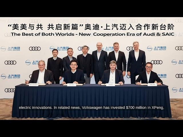 SAIC and Audi Sign Deal for First Joint EV Launching in 2025