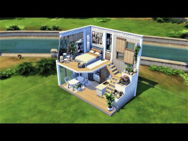 BRIGHT MICRO-APARTMENT  #Shorts - The Sims 4 Speed-build (No CC)
