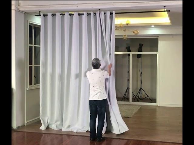 How To Divide Room with ChadMade Hanging Rod Curtain Kit