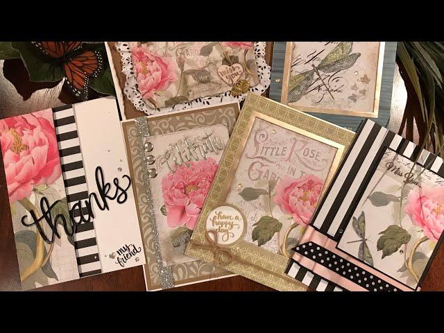 Best patterned paper hacks | Patterned paper card ideas | stamperia paper | floral image cards