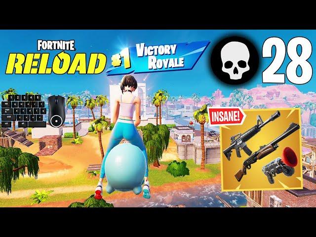 FORTNITE RELOAD | 28 Elimination Solo Vs Squads Win Gameplay