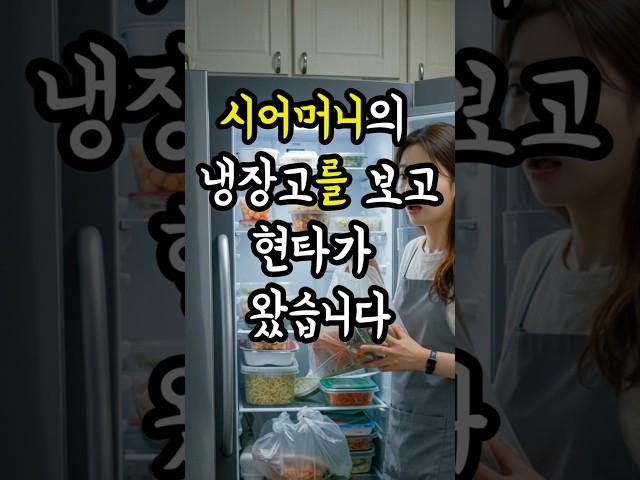 시어머니의 냉장고를 열어보고 현타가 왔습니다. #공중부양템 #냉장고정리템