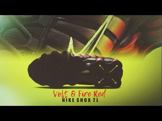 BLACK VOLT AND FIRE RED 2024 Nike SHOX TL OFFICIAL LOOK AND PRICE