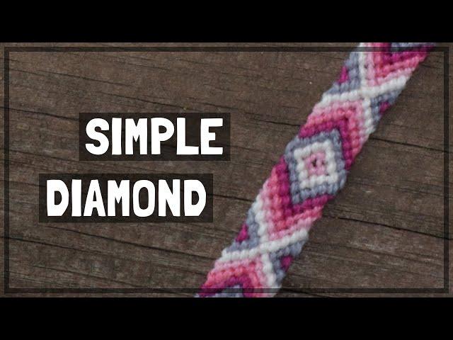 Simple Diamond Friendship Bracelet Tutorial [CC]