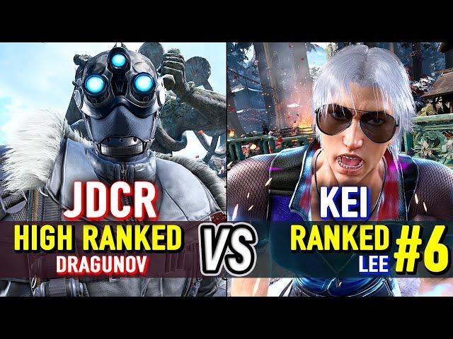 T8  JDCR (High Ranked Dragunov) vs KEI (#6 Ranked Lee)  Tekken 8 High Level Gameplay