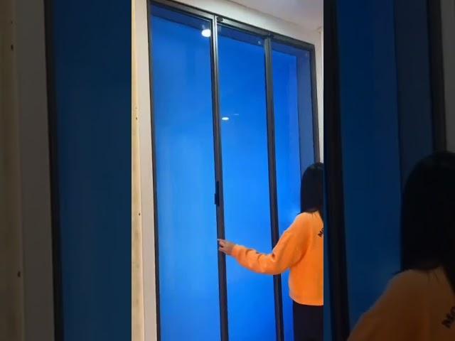 Hdsafe slim frame folding door bid-folding sliding glass door #aluminium #interiordesign #glassdoor