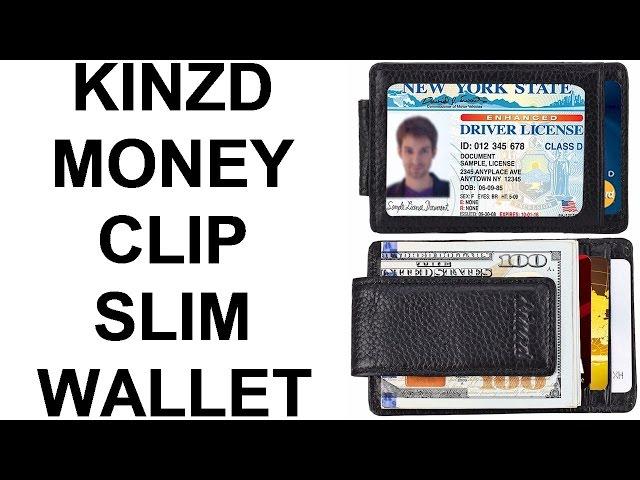 Kinzd Slim Leather RFID Wallet With Strong Money Clip Review - Thin Wins!