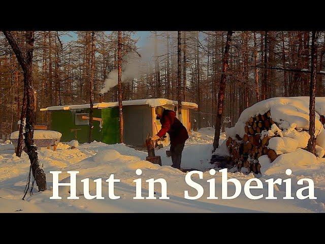 Hut in Siberia - 1.  How we filmed the film "Alone with Wolves". Survival in the taiga.