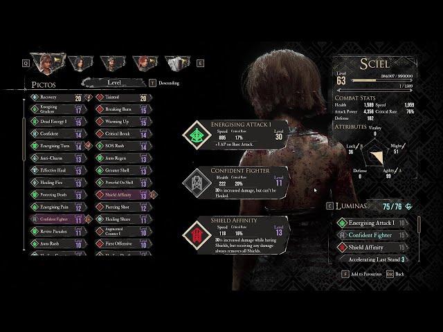 Expedition 33 Confident Fighter Pictos Location More Damage for No Healing Visages Main Dungeon