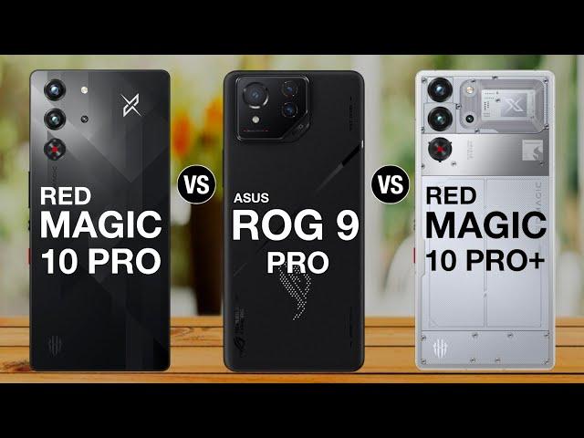 red magic 10 pro vs asus rog phone 9 pro vs red magic 10 pro plus