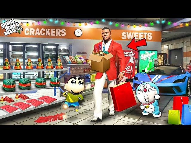 Franklin, Shinchan & Doraemon Shopping For Diwali In GTA 5 In Telugu