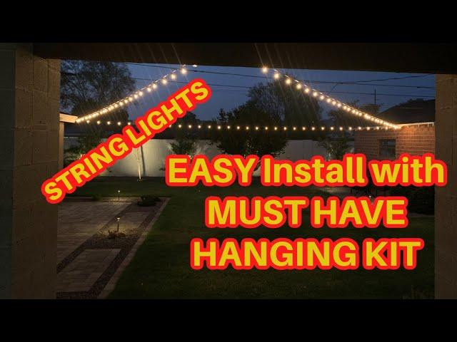 EASY String Light Install with must have Wire Hanging Kit