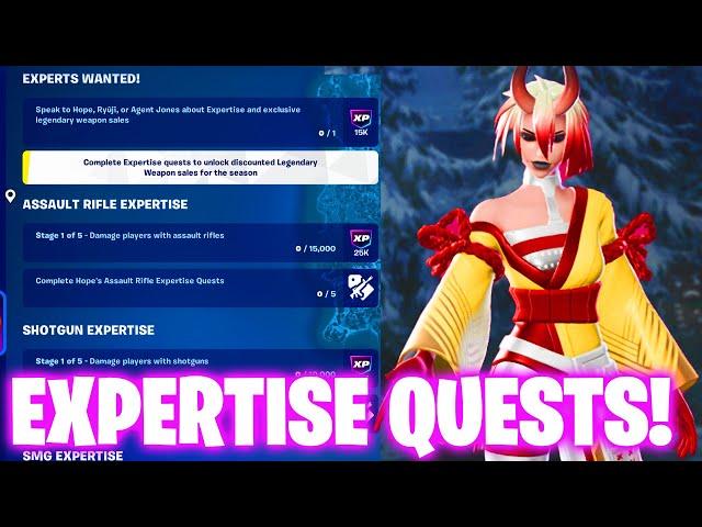 How To Complete Expertise Quests in Fortnite Chapter 6 ( Experts Wanted Challenges! )