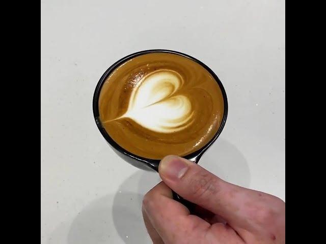 Basic heart latte art  by Maverick Lee