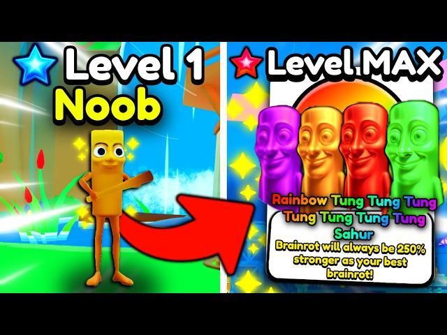 Starting Over as NOOB with RAINBOW TUNG TUNG SAHUR in Brainrot Evolution! (Roblox)