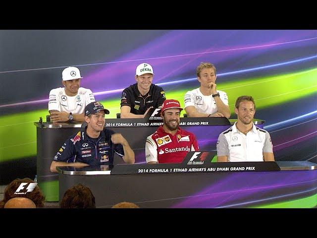 The Longest Press Conference Question Ever?! | 2014 Abu Dhabi Grand Prix