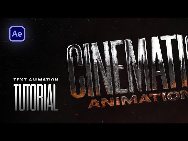 Cinematic Intro Text Animation in After Effects - Full Tutorial