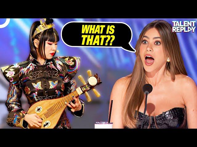 Nini's Chinese Instrument Shocks Judges | AGT 2024