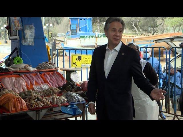 Blinken denounces illegal fishing in Peru, the land of ceviche