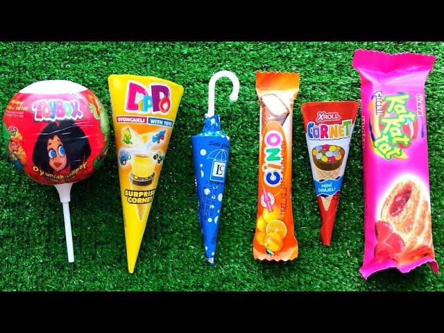 Colors with lollipops and sweets. Yummy Rainbow Lollipops ASMR