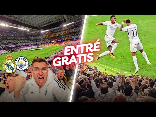 ME COLÉ GRATIS !!!  ASÍ SE VIVIÓ en el Nuevo Estadio Bernabéu  REAL MADRID 3-3 MANCHESTER CITY