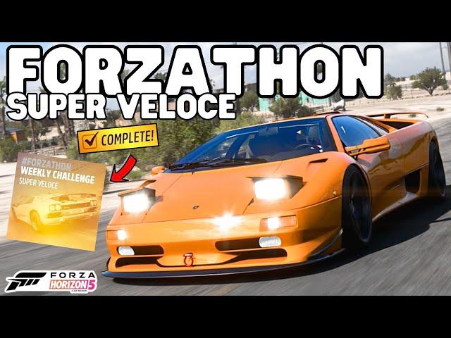 Forza horizon 5-How to complete Weekly Forzathon SUPER VELOCE-Playlist rewards & Forzathon shop