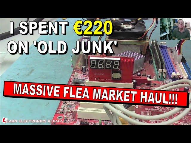 I Spent €220 On a load of OLD JUNK At The Flea Market Car Boot Sale!  Can I make Any Money?