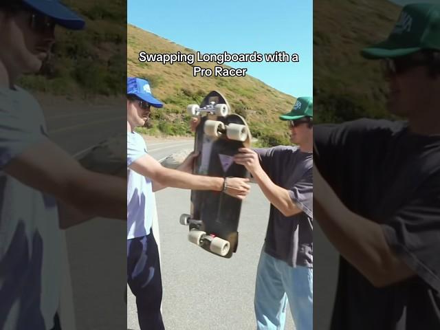 Swapping Longboards with a Pro Racer ^^