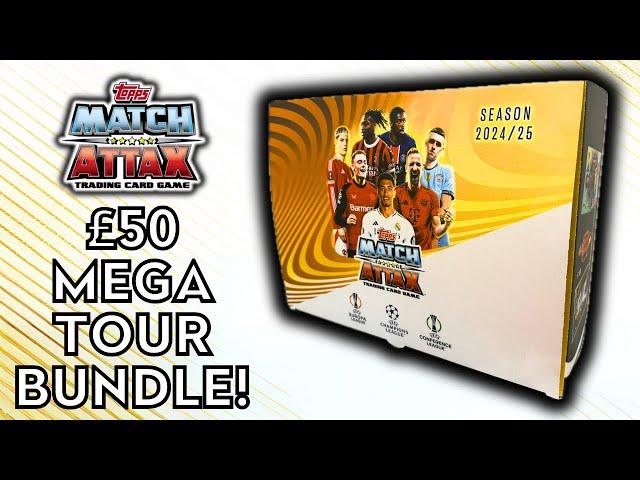 TOUR EXCLUSIVE £50 MEGA BUNDLE OPENING! | TOPPS MATCH ATTAX 2024/25